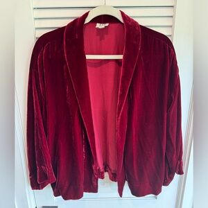 Gap Red Velvet Jacket